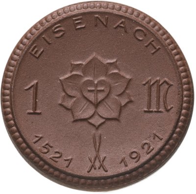 купить Германия (Эйзенах) Нотгельд 1 марка 1921 Мартин Лютер