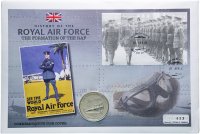 купить Гернси 5 фунтов (pounds) 2008 "90 лет Королевским ВВС (1918)" (в конверте)