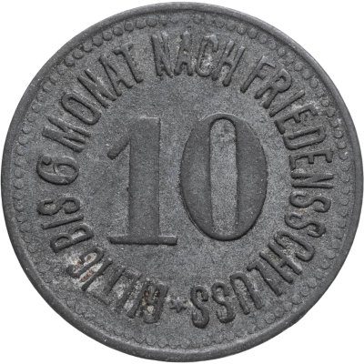 купить Германия "Муниципальная ассоциация Богена" 10 пфеннигов 1917 нотгельд