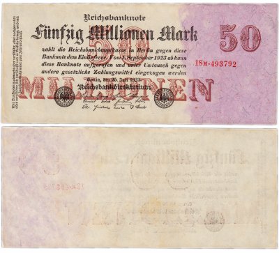 купить Германия 50000000 марок 1923 (Pick 98a(2))