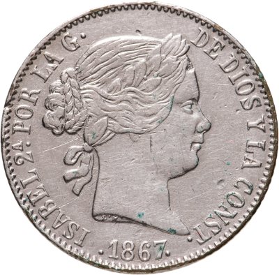 купить Испания 40 сентимо (centimos) 1867