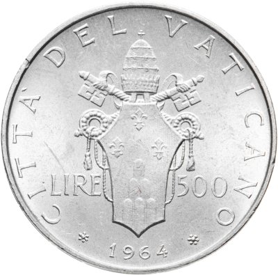 купить Ватикан 500 лир (lire) 1964