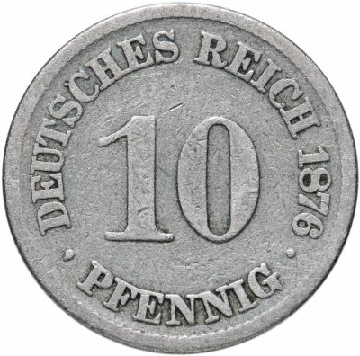 купить Германия (Германская империя) 10 пфеннигов (pfennig) 1876 A