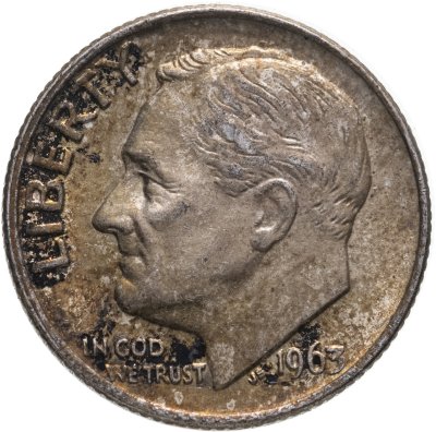 купить США 10 центов (дайм) 1963 "Silver Roosevelt Dime (Рузвельт)"
