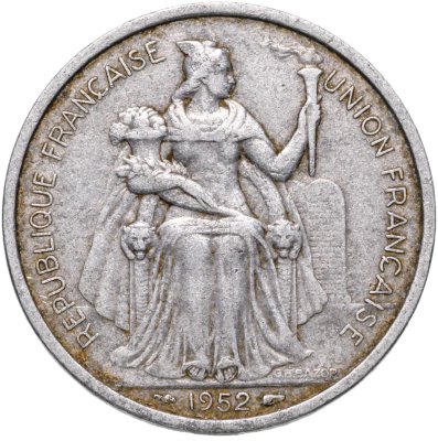 купить Французская Океания 5 франков 1952
