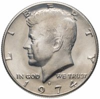 Купить США 50 центов (1/2 доллара, half dollar) 1974 D "Kennedy Half Dollar (Кеннеди)"
