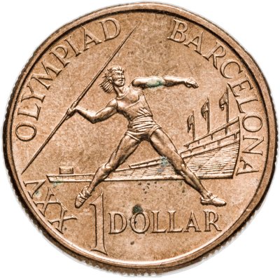 купить Австралия 1 доллар (dollar) 1992 "XXV летние Олимпийские Игры, Барселона 1992"