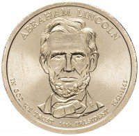 Купить США 1 доллар 2010 D "16-й президент США - Авраам Линкольн"