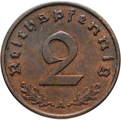 купить Германия (Третий Рейх) 2 рейхспфеннига "А" 1939