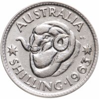купить Австралия 1 шиллинг (shilling) 1963