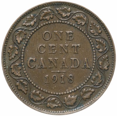купить Канада 1 цент (cent) 1918