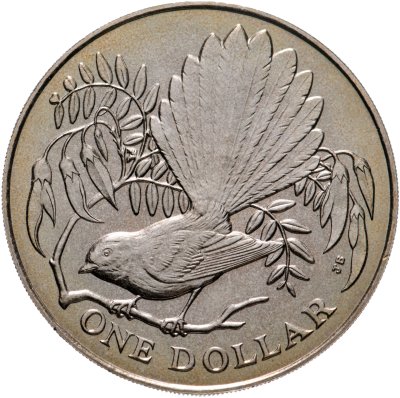 купить Новая Зеландия 1 доллар (dollar) 1980 "Птицы Новой Зеландии - Веерохвостка"
