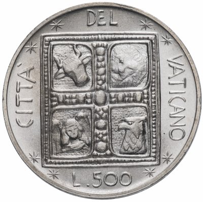 купить Ватикан 500 лир 1977