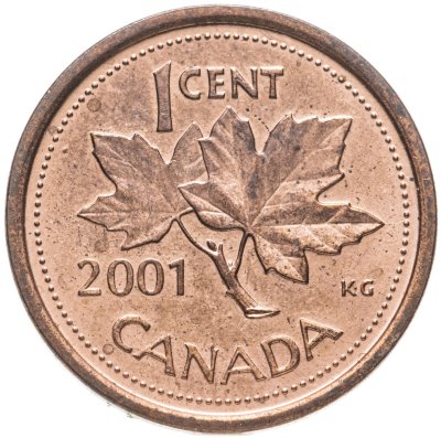 купить Канада 1 цент (cent) 2001
