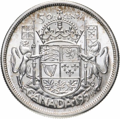 купить Канада 50 центов (cents) 1957