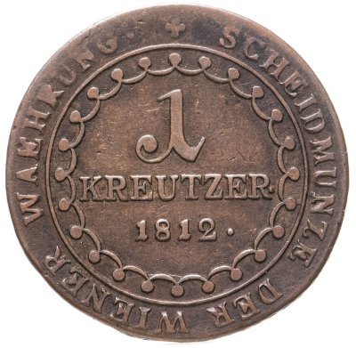 купить Австрия 1 крейцер (kreuzer) 1812 B