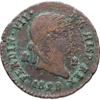 купить Испания 2 мараведи (maravedis) 1828