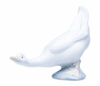 Купить Статуэтка "Гусь шипит", фарфор, роспись, мануфактура "NAO porcelain", Испания, 1978-1988 гг.