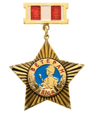купить Значок СССР "Ветеран 81-й стрелковой дивизии"