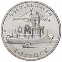 Купить Германия (ГДР) 5 марок (mark) 1988 "30 лет порту города Росток"