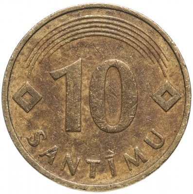 купить Латвия 10 сантимов (santimu) 1992-2008, случайная дата