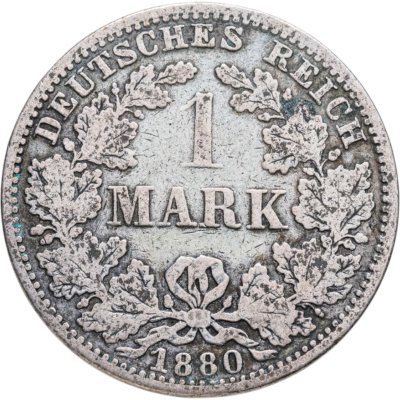 купить Германия 1 марка 1880 Знак монетного двора: "A" - Берлин