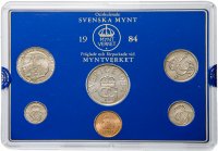 купить Швеция 1984 годовой набор из 6 монет в официальном пластике