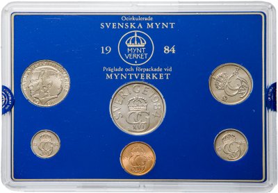 купить Швеция 1984 годовой набор из 6 монет в официальном пластике