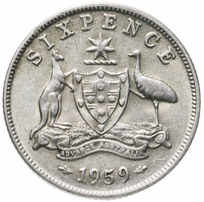 купить Австралия 6 пенсов (pence) 1959