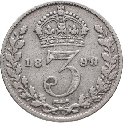 купить Великобритания 3 пенса (pence) 1899