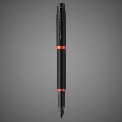 купить Перьевая ручка Parker IM Vibrant Rings Flame Orange, перо:F/M, цвет чернил: blue, в подарочной упаковке., Лаки и смолы: лак, латунь, 2026 г.