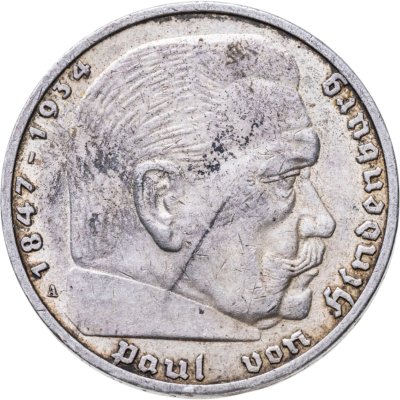 купить Германия, Третий рейх 5 рейхсмарок (reichsmark) 1936 A Гинденбург
