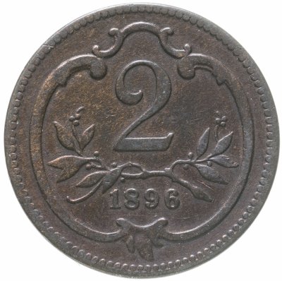 купить Австрия 2 геллера (heller) 1896