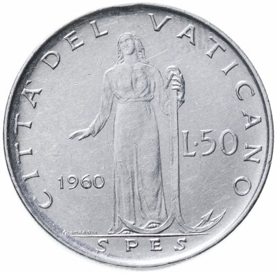 купить Ватикан 50 лир (lire) 1960