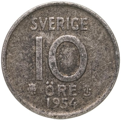 купить Швеция 10 эре (ore) 1954