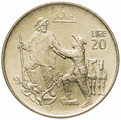 купить Сан-Марино 20 лир 1972