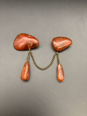 купить Брошь винтажная, янтарь, 1970-1990 гг.
