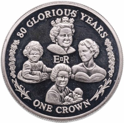 купить Гибралтар 1 крона (crown) 2006 "80 лет со дня рождения Королевы Елизаветы II" - четыре портрета