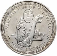 купить Остров Мэн 1 крона 1979 "1000 лет Тинвальду"