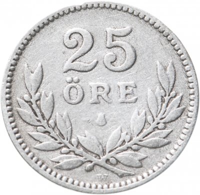 купить Швеция 25 эре (ore) 1914