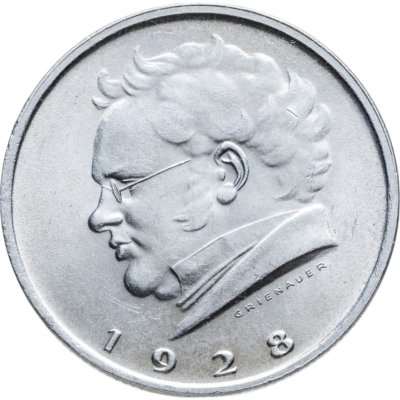 купить Австрия 2 шиллинга (shillings) 1928 "100 лет со дня смерти Франца Шуберта"