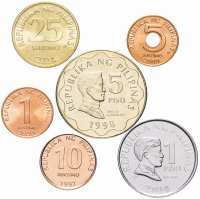 купить Филиппины набор монет 1997-2014 (6 штук, VF-XF) 4 UNC, 2 VF-XF