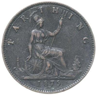 купить Великобритания 1 фартинг (farthing) 1875