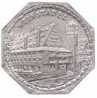 купить Германия (Нюрнберг) нотгельд 20 пфеннигов 1921 "Винокурня" трамвайный жетон