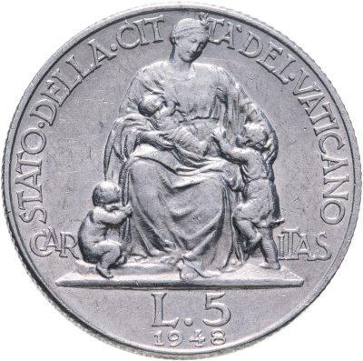 купить Ватикан 5 лир (lire) 1948