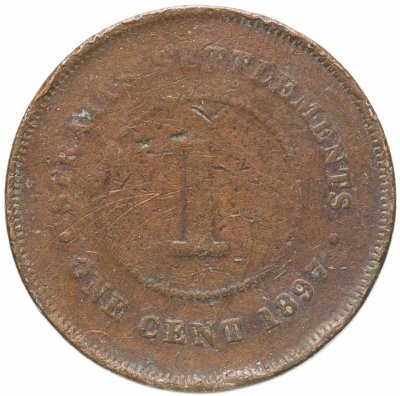 купить Стрейтс Сетлментс 1 цент (cent) 1897