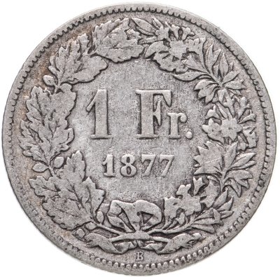 купить Швейцария 1 франк (franc) 1877