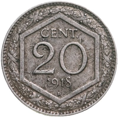 купить Италия 20 чентезимо (centesimi) 1918