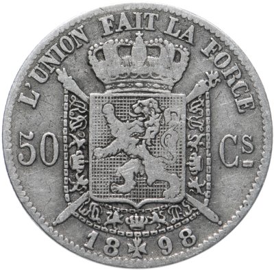 купить Бельгия 50 сантимов (centimes) 1898