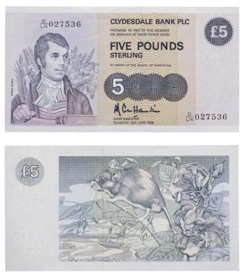 купить Шотландия 5 фунтов 1989 (Pick 212d) Clydesdale Bank PLC